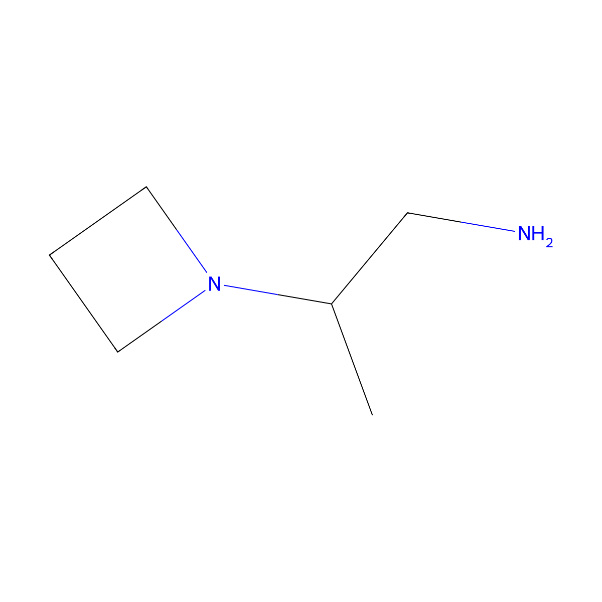 2-(Azetidin-1-yl)propan-1-amine molecular structure, CAS 1555973-00-6