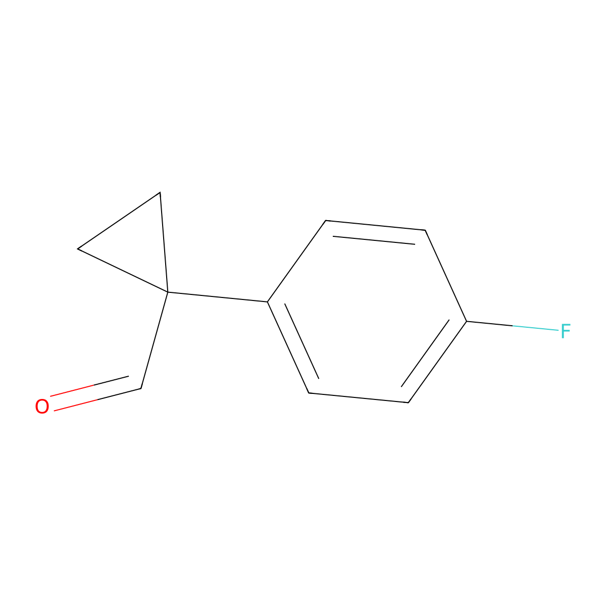 1-(4-Fluorophenyl)cyclopropanecarbaldehyde molecular structure, CAS 155598-00-8