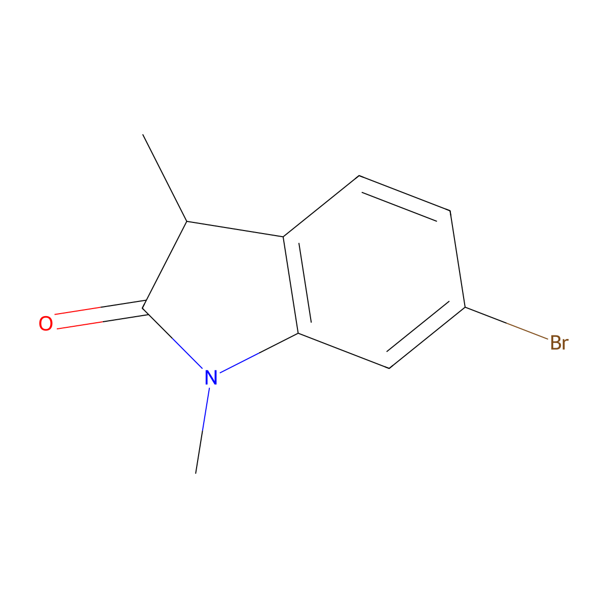 6-Bromo-1,3-dimethylindolin-2-one molecular structure, CAS 1555987-99-9