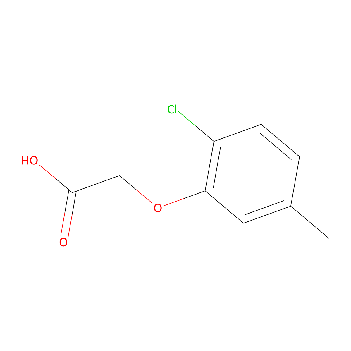(2-Chloro-5-methyl-phenoxy)-acetic acid molecular structure, CAS 1556-00-9