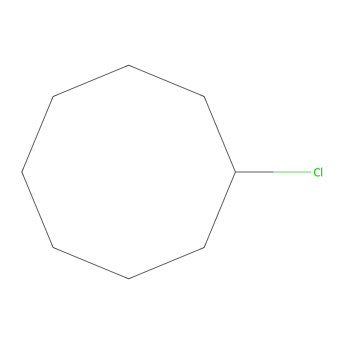 Chlorocyclooctane molecular structure, CAS 1556-08-7