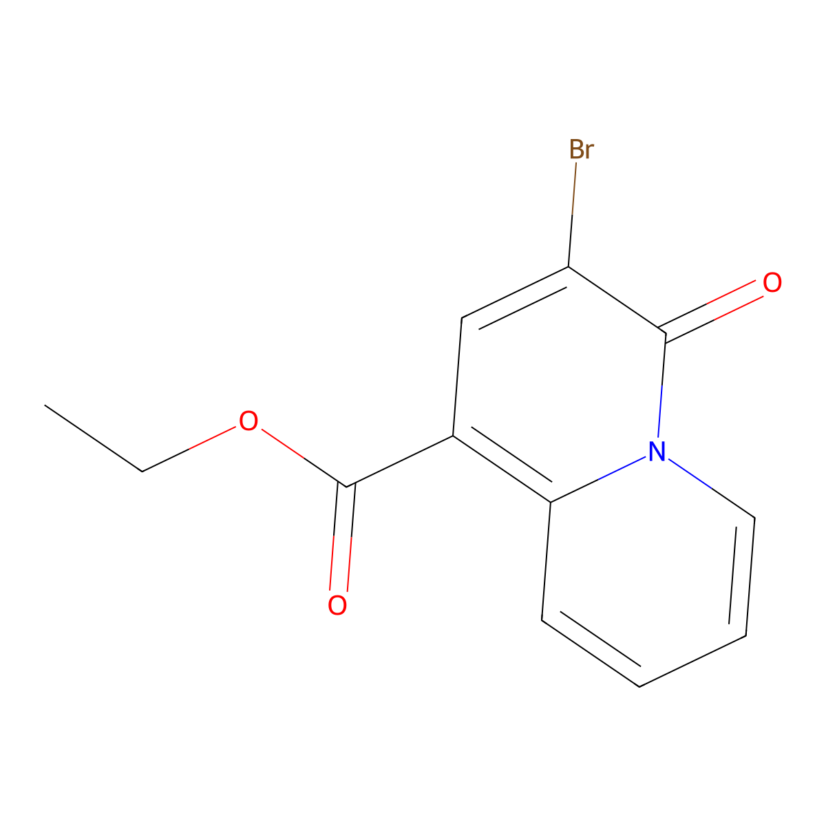 ethyl 3-bromo-4-oxo-4H-quinolizine-1-carboxylate molecular structure, CAS 1556-23-6