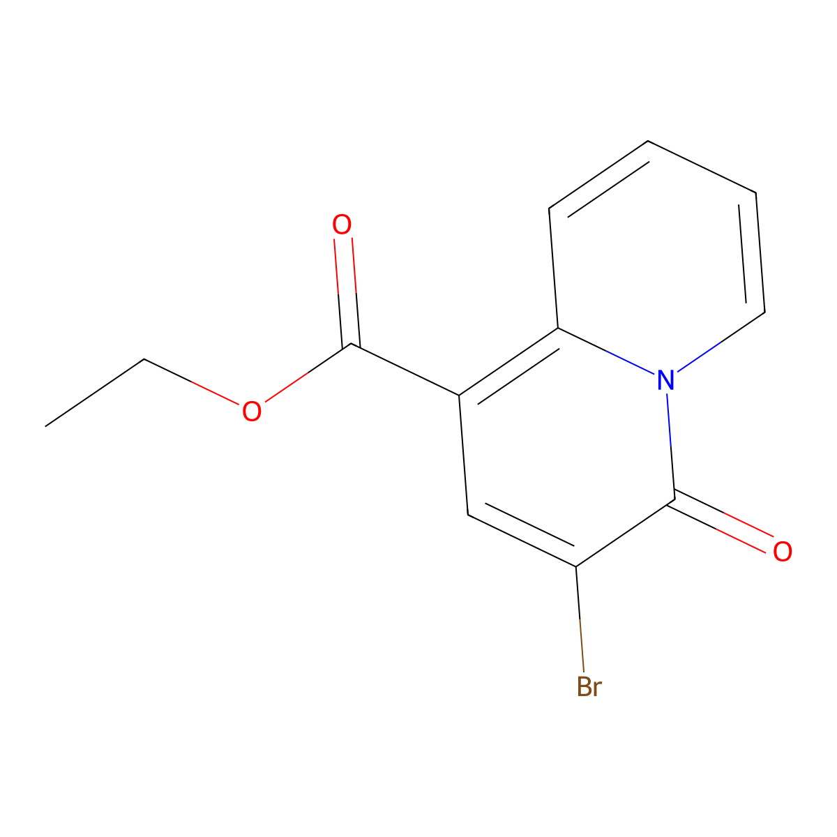 ethyl 3-bromo-4-oxo-4H-quinolizine-1-carboxylate molecular structure, CAS 1556-23-6