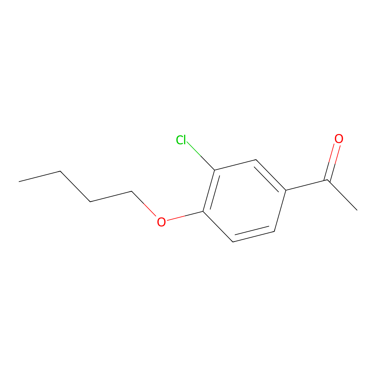 1-(4-Butoxy-3-chlorophenyl)ethanone molecular structure, CAS 15560-50-6