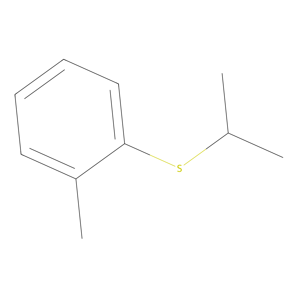 Benzene, 1-methyl-2-((1-methylethyl)thio)- molecular structure, CAS 15560-98-2