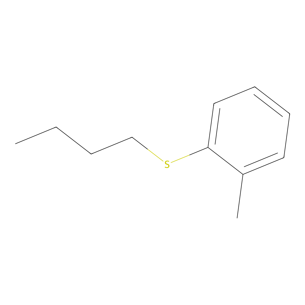 Sulfide, butyl o-tolyl molecular structure, CAS 15560-99-3