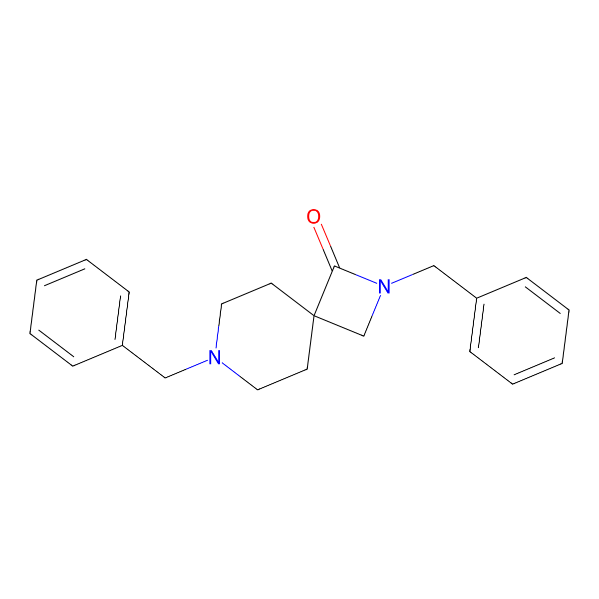 2,7-Dibenzyl-2,7-diazaspiro[3.5]nonan-1-one molecular structure, CAS 155600-87-6