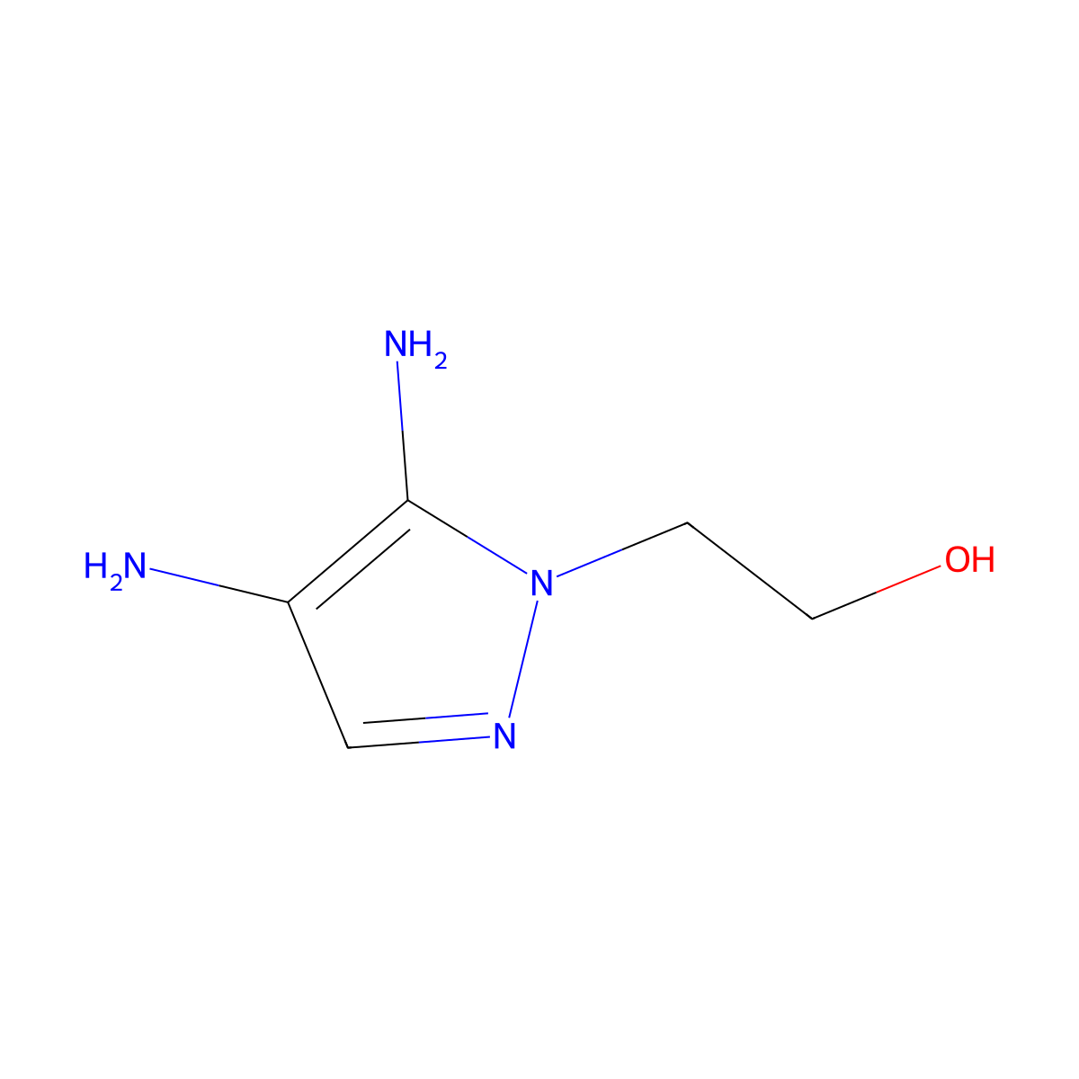 2-(4,5-Diamino-1H-pyrazol-1-yl)ethan-1-ol molecular structure, CAS 155601-17-5