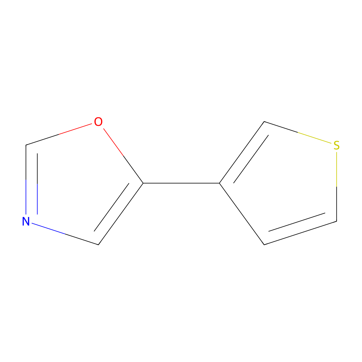 5-(Thiophen-3-yl)oxazole molecular structure, CAS 155601-63-1
