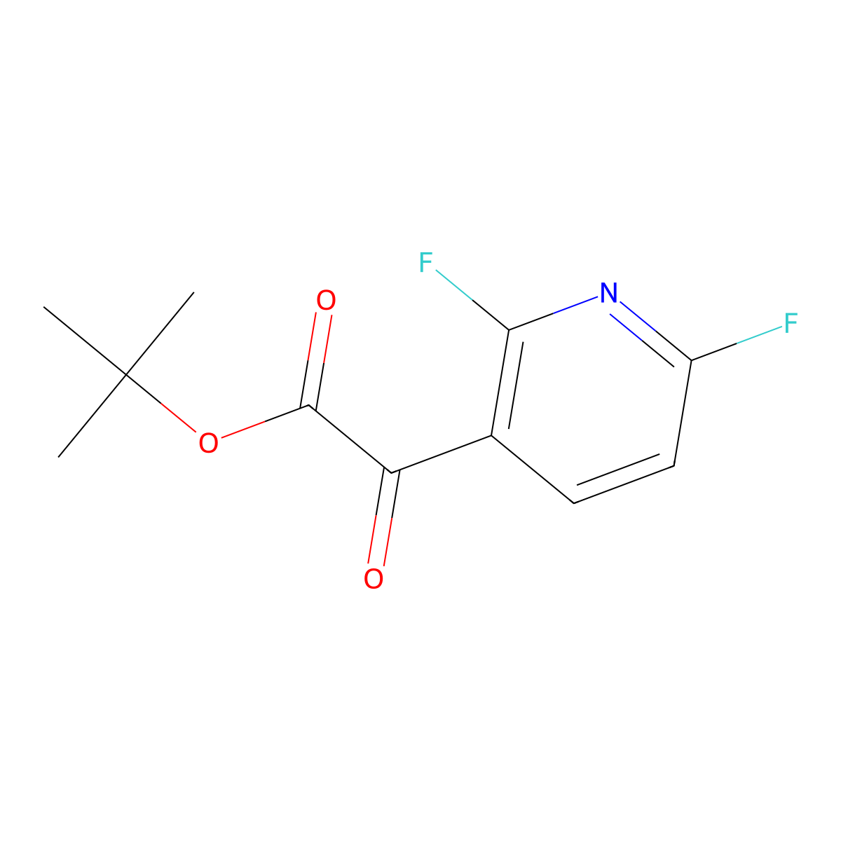Tert-butyl 2-(2,6-difluoropyridin-3-YL)-2-oxoacetate molecular structure, CAS 155601-70-0