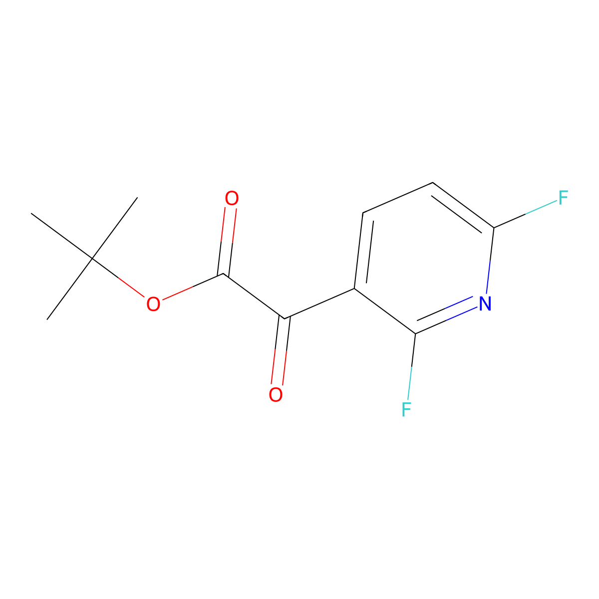 Tert-butyl 2-(2,6-difluoropyridin-3-YL)-2-oxoacetate molecular structure, CAS 155601-70-0