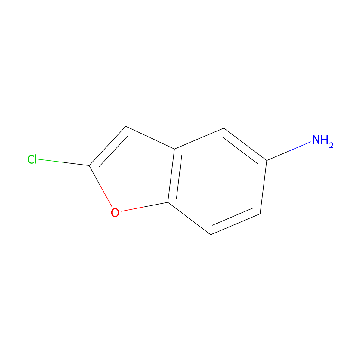 2-Chloro-1-benzofuran-5-amine molecular structure, CAS 1556029-32-3