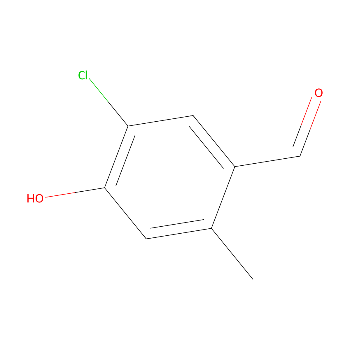 5-Chloro-4-hydroxy-2-methylbenzaldehyde molecular structure, CAS 1556030-28-4