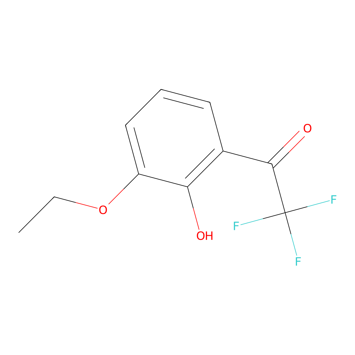 1-(3-Ethoxy-2-hydroxyphenyl)-2,2,2-trifluoroethan-1-one molecular structure, CAS 1556030-58-0