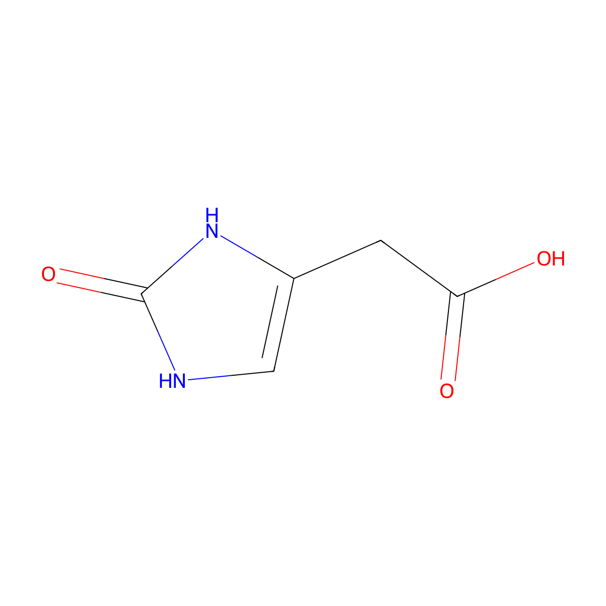 2-(2-oxo-2,3-dihydro-1H-imidazol-4-yl)acetic acid molecular structure, CAS 1556032-79-1