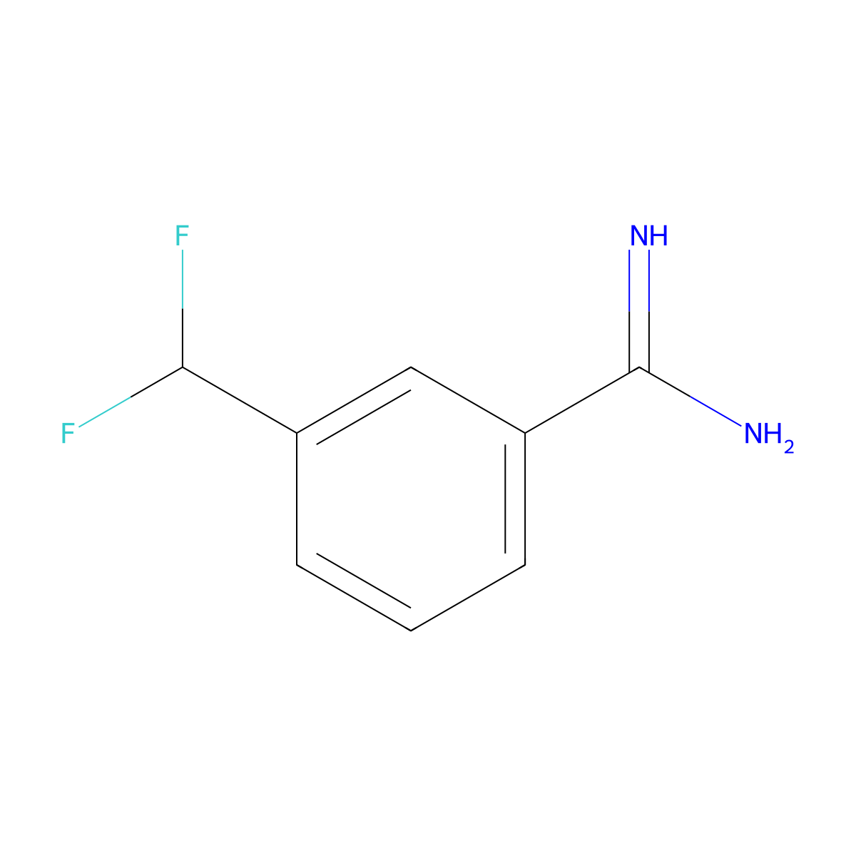 3-(Difluoromethyl)benzene-1-carboximidamide molecular structure, CAS 1556048-16-8