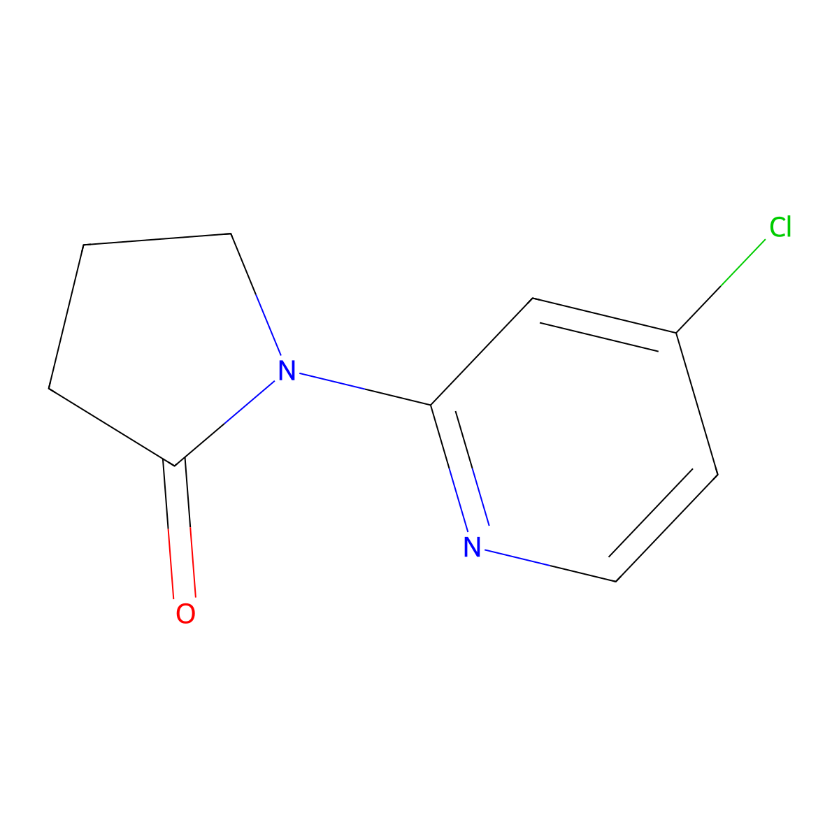 1-(4-Chloropyridin-2-yl)pyrrolidin-2-one molecular structure, CAS 1556053-75-8