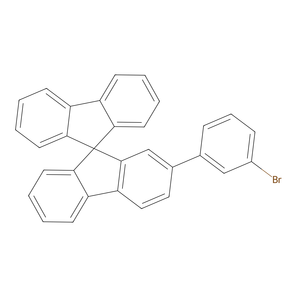 2-(3-Bromophenyl)-9,9'-spirobifluorene molecular structure, CAS 1556069-52-3