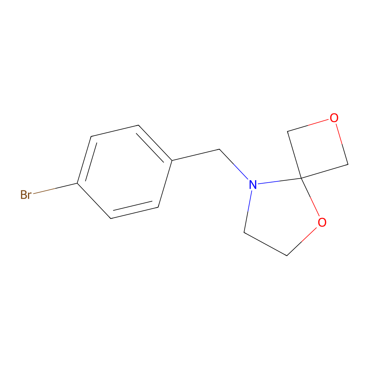 8-(4-Bromobenzyl)-2,5-dioxa-8-azaspiro[3.4]octane molecular structure, CAS 1556097-34-7
