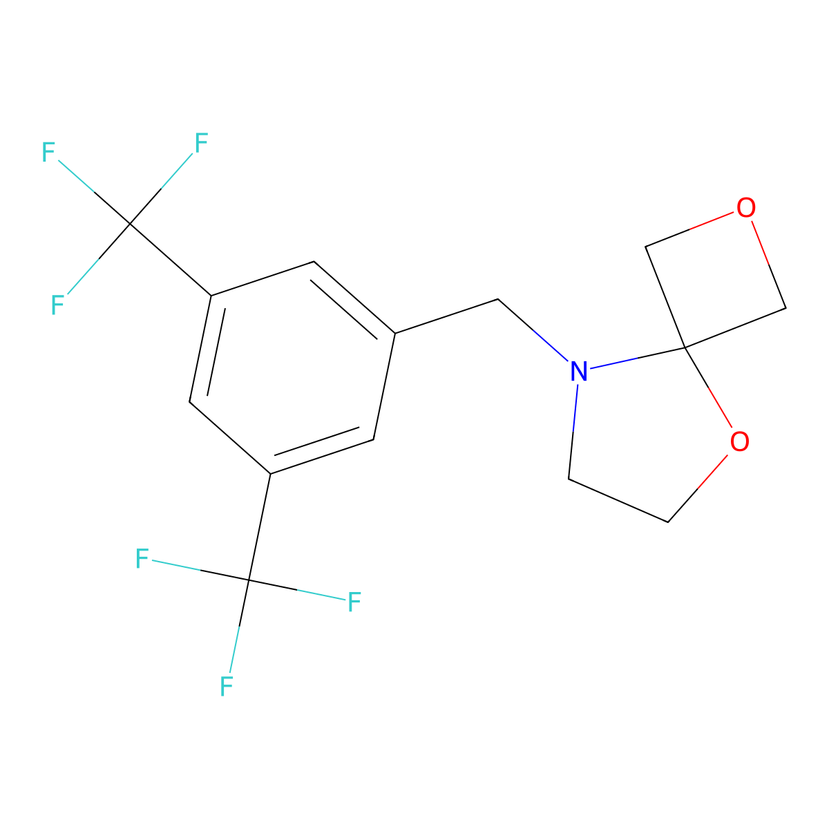 8-(3,5-Bis(trifluoromethyl)benzyl)-2,5-dioxa-8-azaspiro[3.4]octane molecular structure, CAS 1556097-36-9