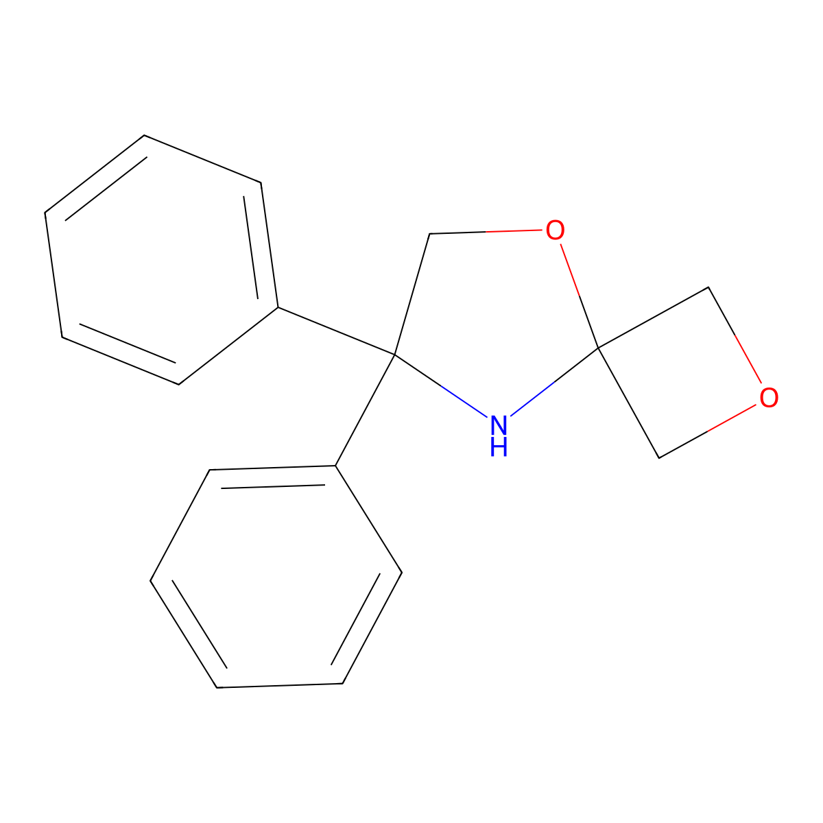 7,7-Diphenyl-2,5-dioxa-8-azaspiro[3.4]octane molecular structure, CAS 1556097-38-1