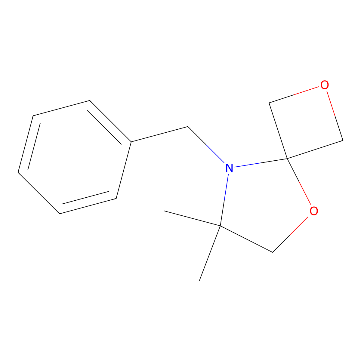 8-Benzyl-7,7-dimethyl-2,5-dioxa-8-azaspiro[3.4]octane molecular structure, CAS 1556097-39-2
