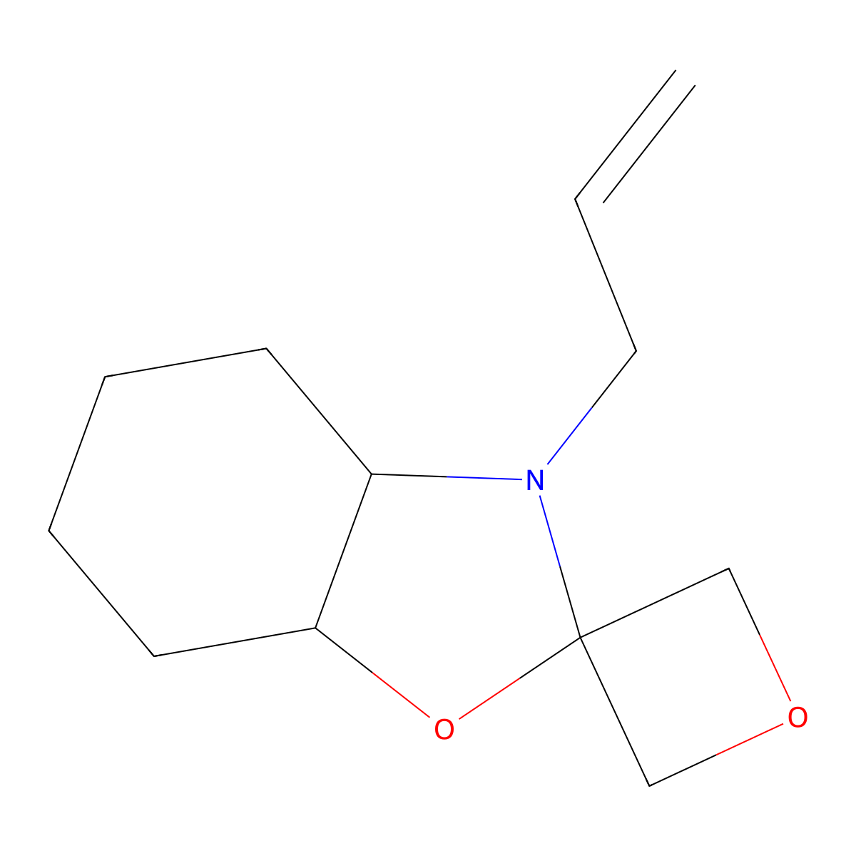 (3aS,7aS)-3-allylhexahydro-3H-spiro[benzo[d]oxazole-2,3'-oxetane] molecular structure, CAS 1556097-44-9
