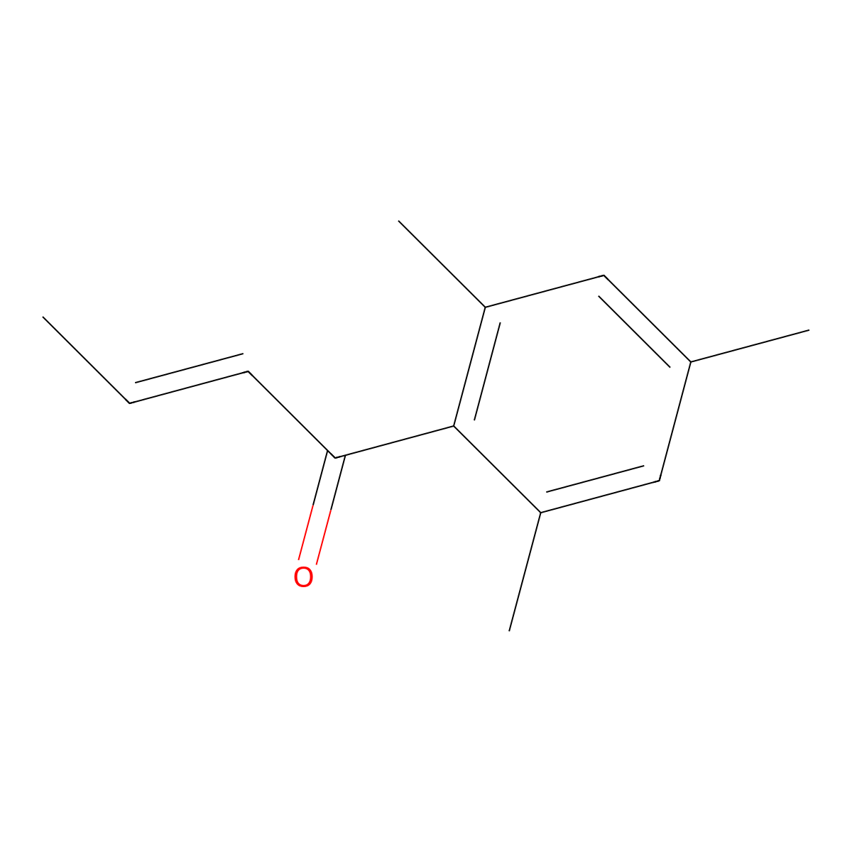 1-(2,4,6-Trimethylphenyl)but-2-en-1-one molecular structure, CAS 15561-17-8