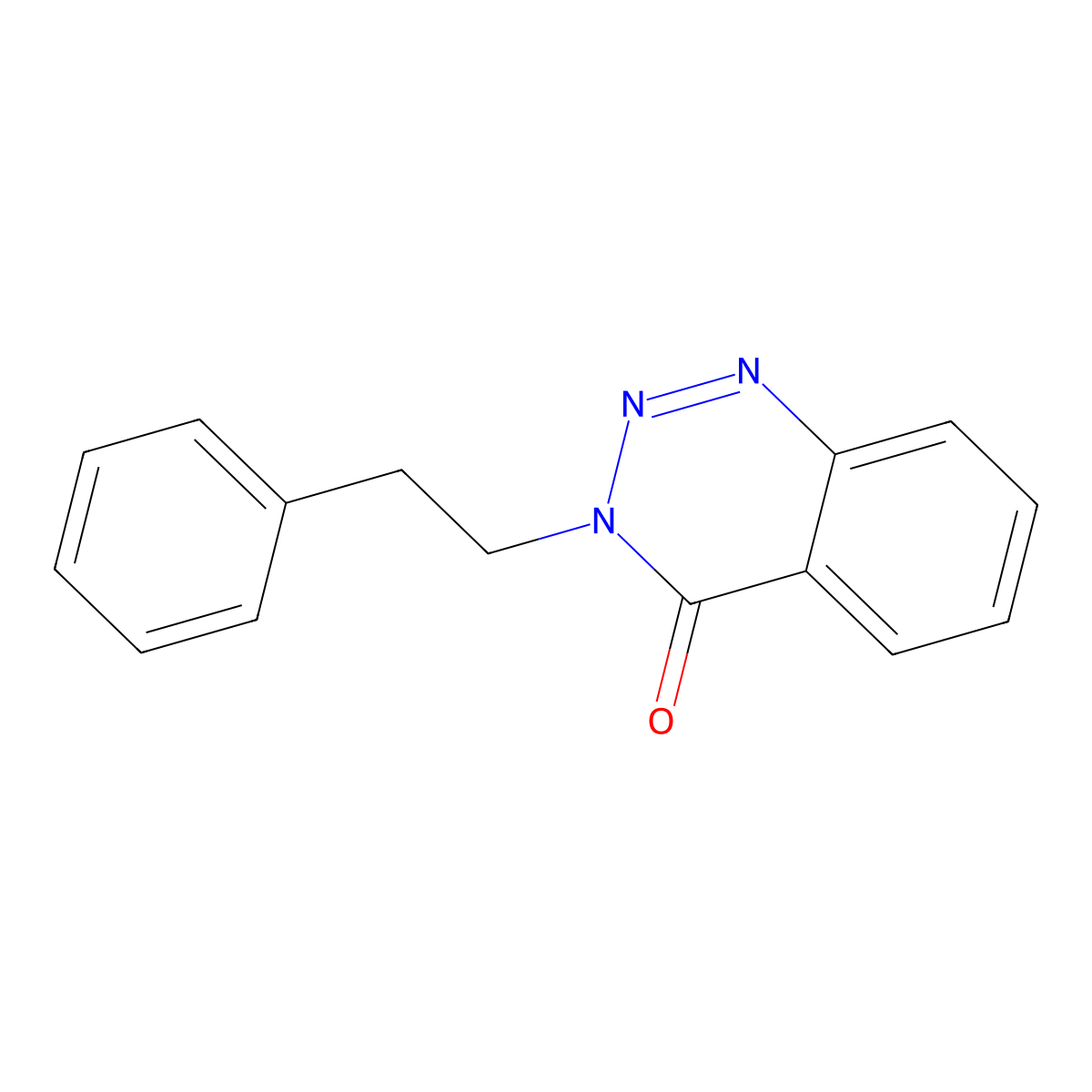 3-(2-Phenylethyl)-1,2,3-benzotriazin-4-one molecular structure, CAS 15561-76-9