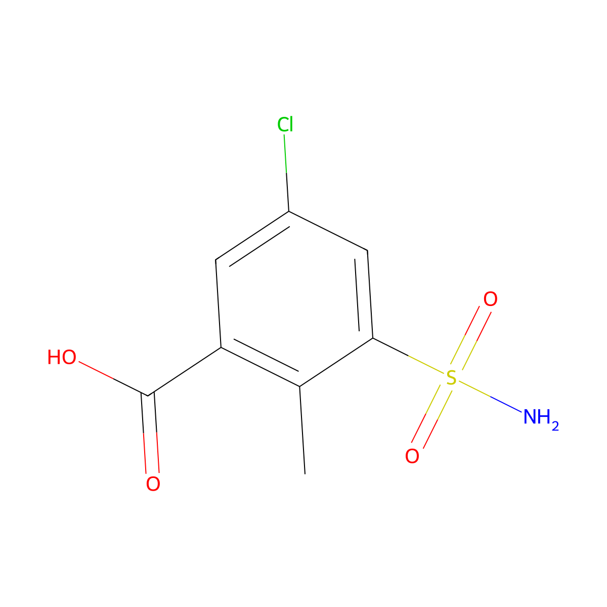 5-Chloro-2-methyl-3-sulfamoylbenzoic acid molecular structure, CAS 1556110-02-1