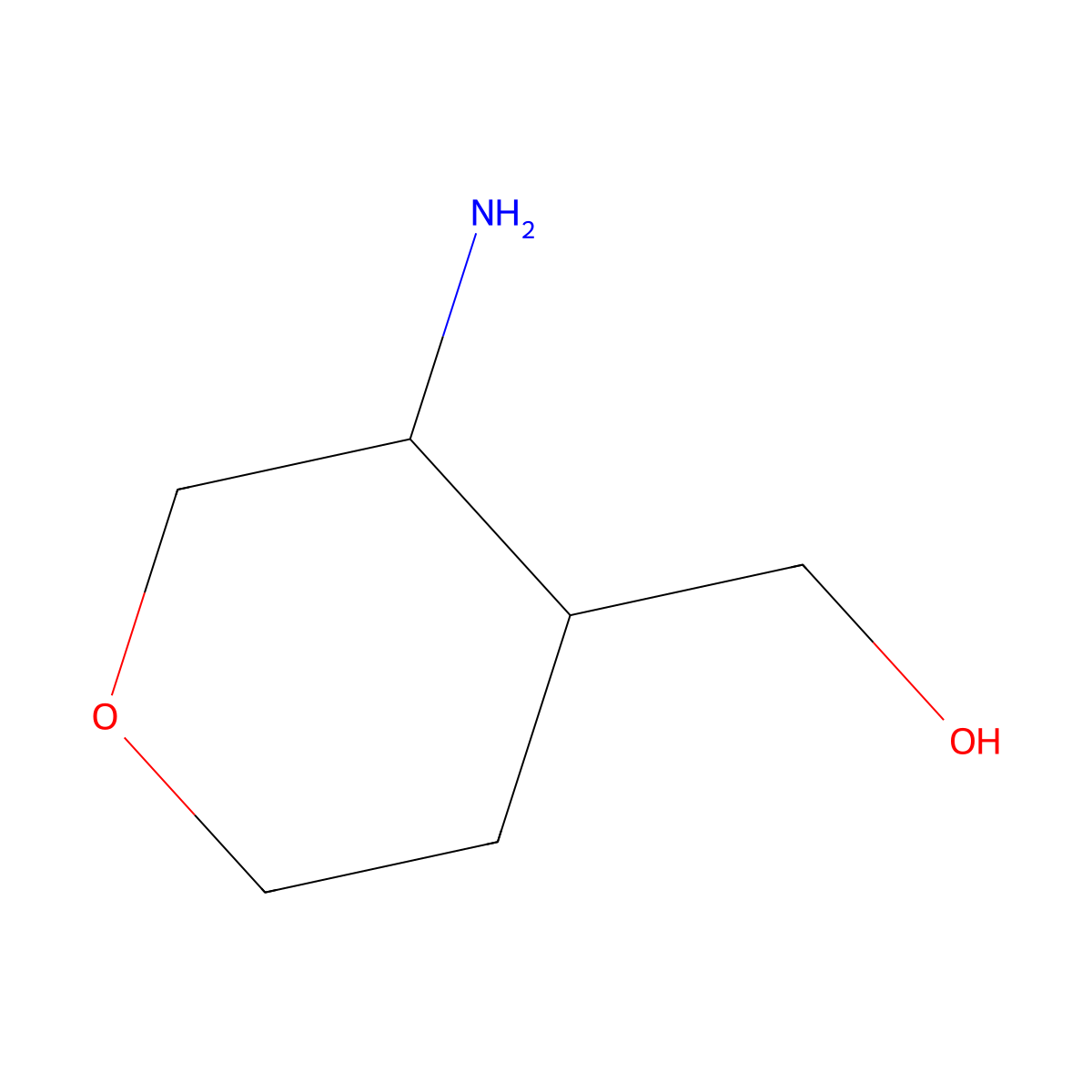 (3-Amino-tetrahydro-pyran-4-yl)-methanol molecular structure, CAS 1556124-53-8