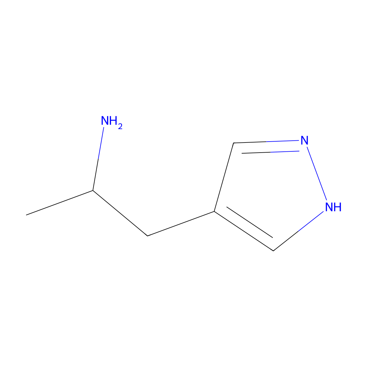 1-(1H-pyrazol-4-yl)propan-2-amine molecular structure, CAS 1556125-72-4