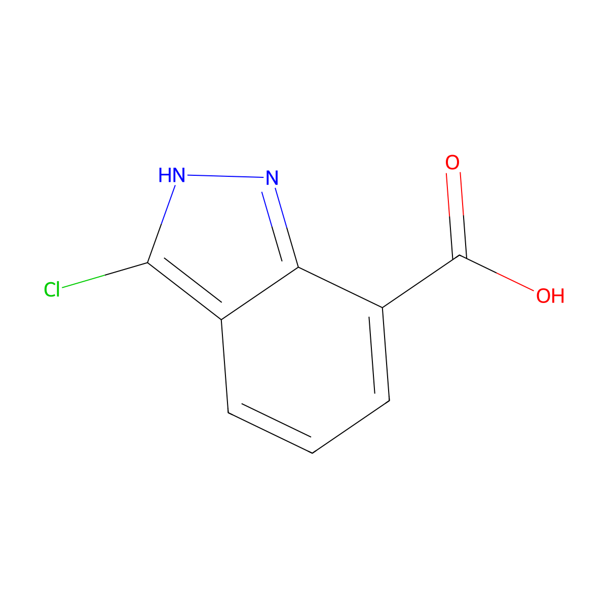3-Chloro-1H-indazole-7-carboxylic acid molecular structure, CAS 1556131-93-1