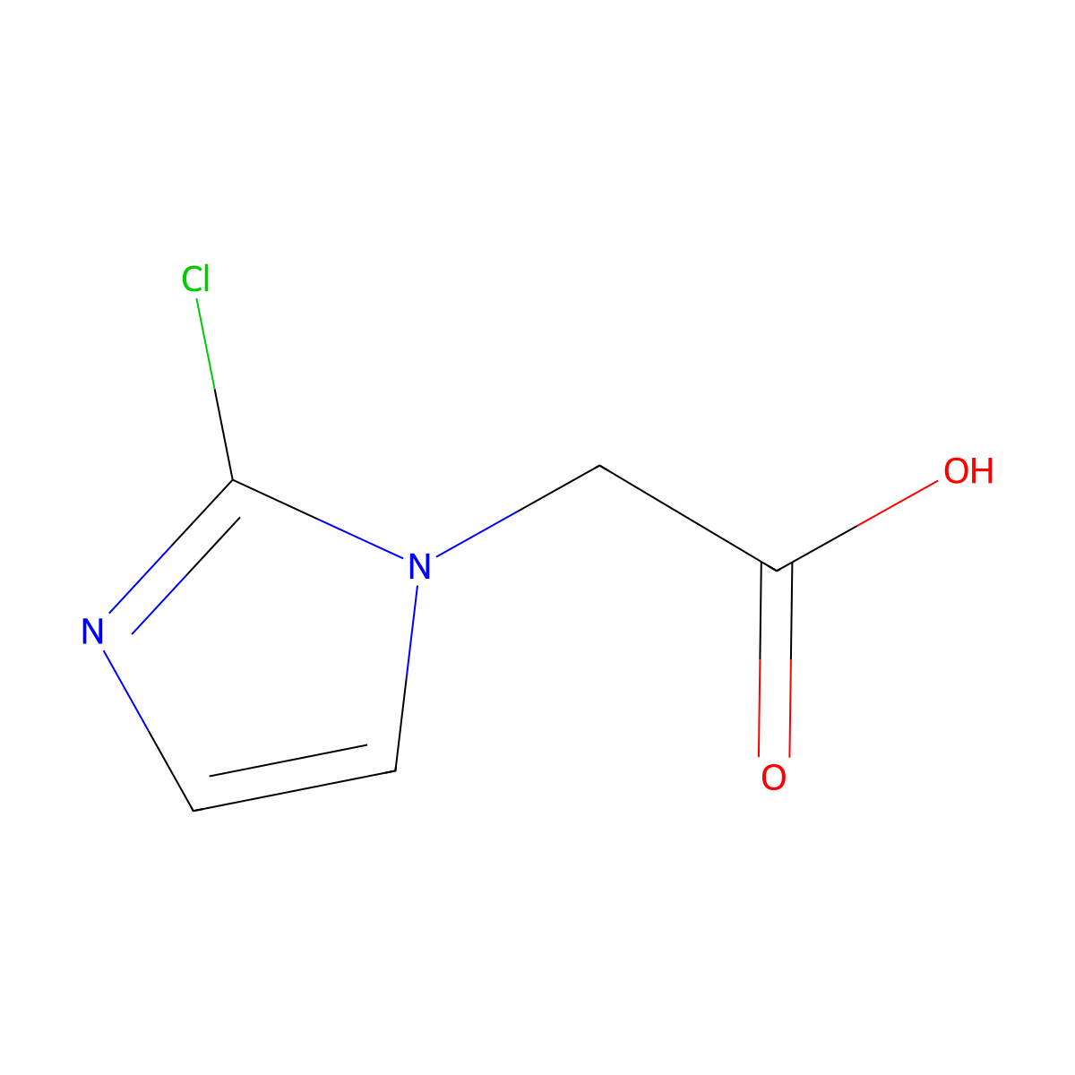 2-(2-chloro-1H-imidazol-1-yl)acetic acid molecular structure, CAS 1556171-79-9