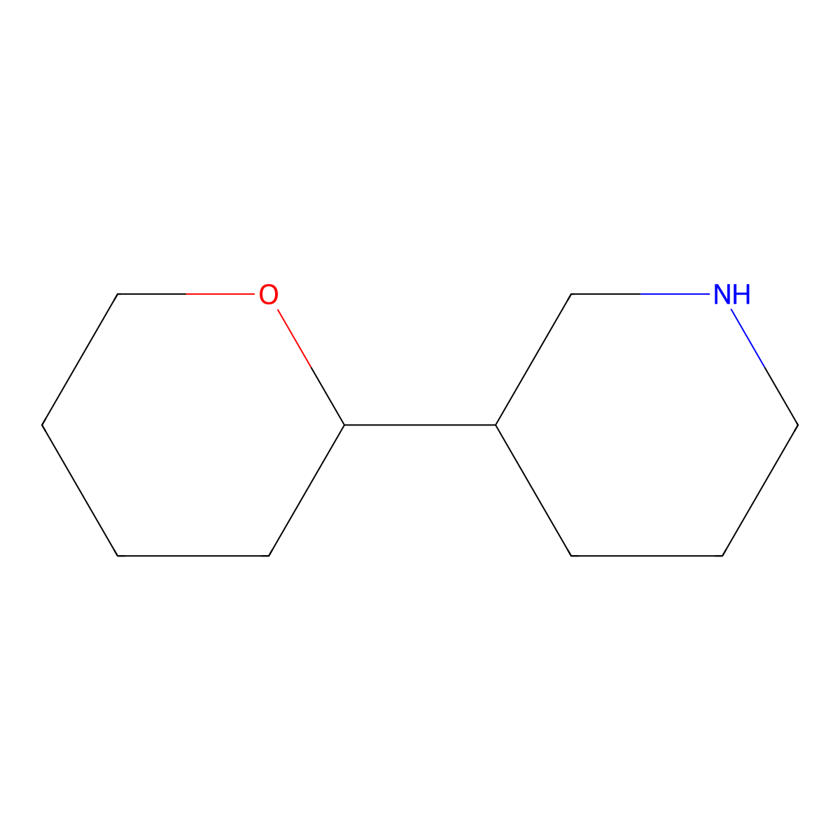 3-(Oxan-2-yl)piperidine molecular structure, CAS 1556173-18-2