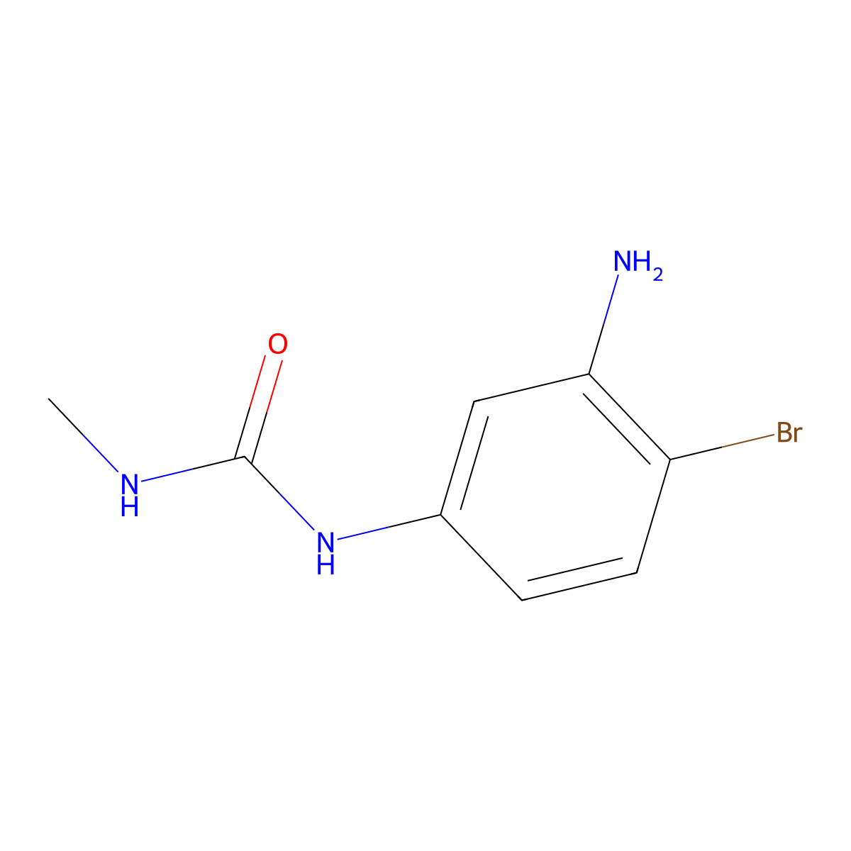 1-(3-Amino-4-bromophenyl)-3-methylurea molecular structure, CAS 1556188-40-9