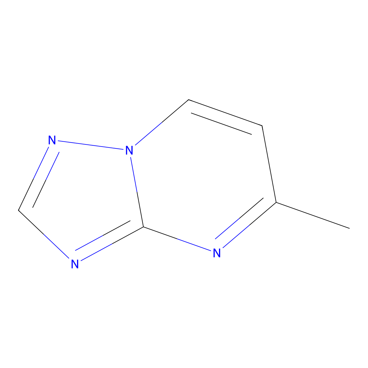 5-Methyl-s-triazolo(1,5-a)pyrimidine molecular structure, CAS 15562-30-8