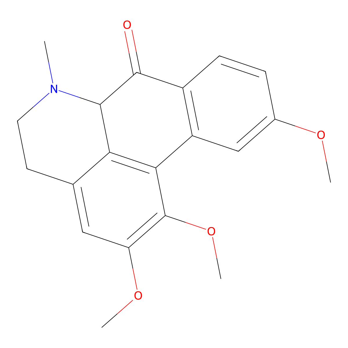 1,2,10-Trimethoxy-7-oxoaporphine molecular structure, CAS 15562-42-2