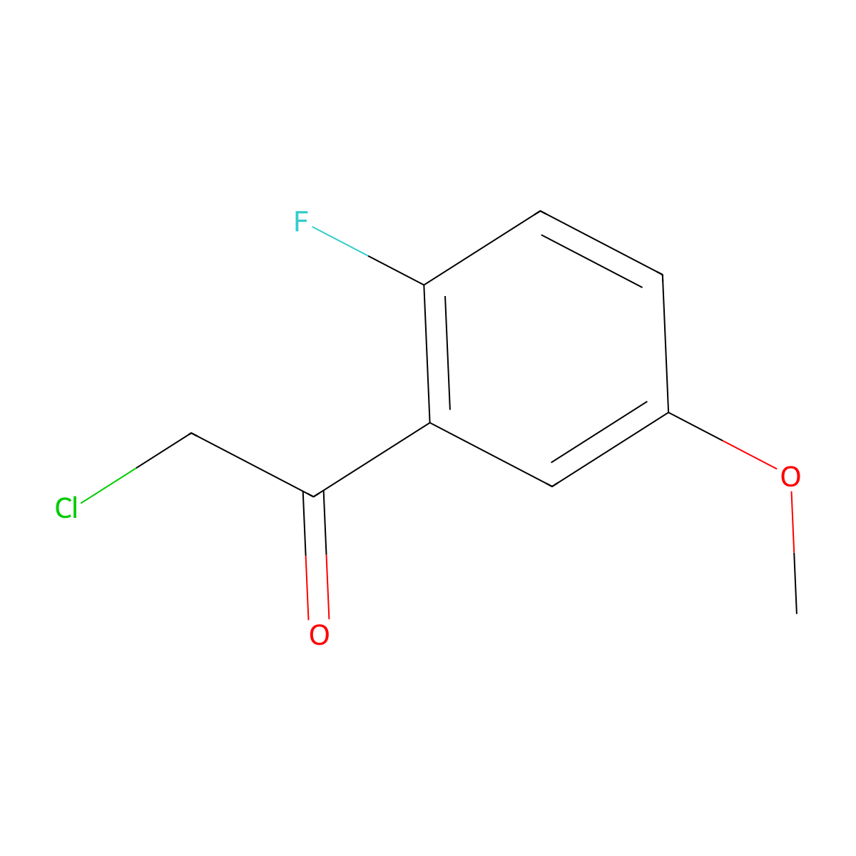 2-Chloro-1-(2-fluoro-5-methoxyphenyl)ethanone molecular structure, CAS 1556218-28-0