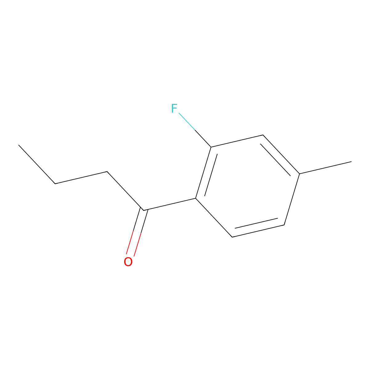 1-(2-Fluoro-4-methylphenyl)-1-butanone molecular structure, CAS 1556220-58-6
