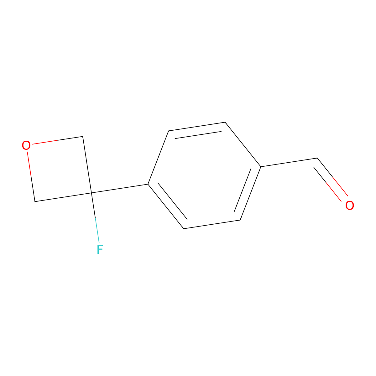 4-(3-Fluorooxetan-3-yl)benzaldehyde molecular structure, CAS 1556220-74-6