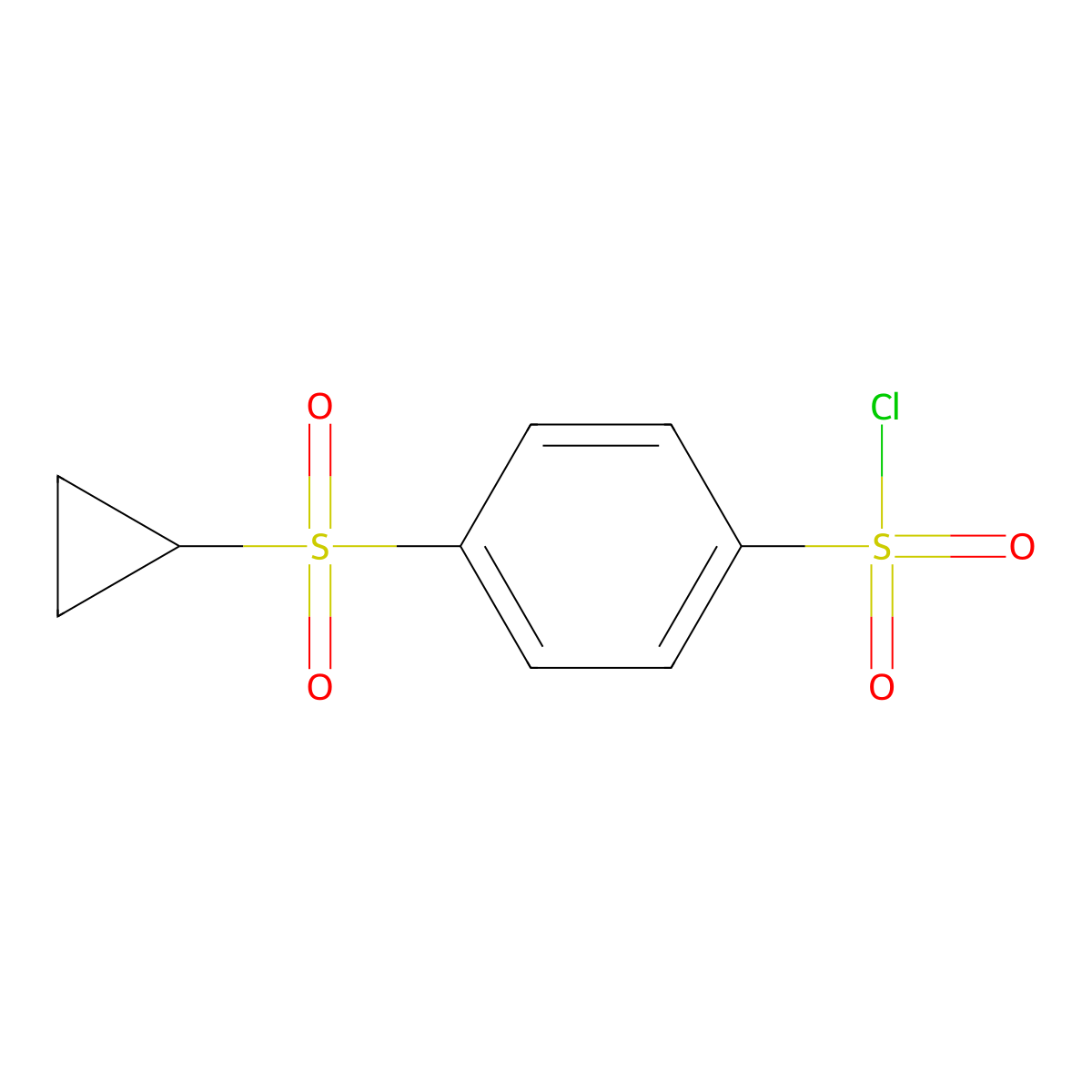 4-(Cyclopropanesulfonyl)benzene-1-sulfonyl chloride molecular structure, CAS 1556223-20-1