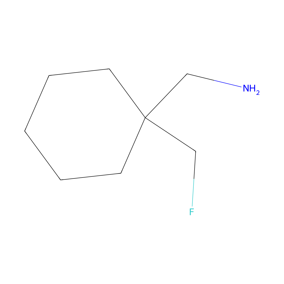 1-[1-(Fluoromethyl)cyclohexyl]methanamine molecular structure, CAS 1556223-42-7