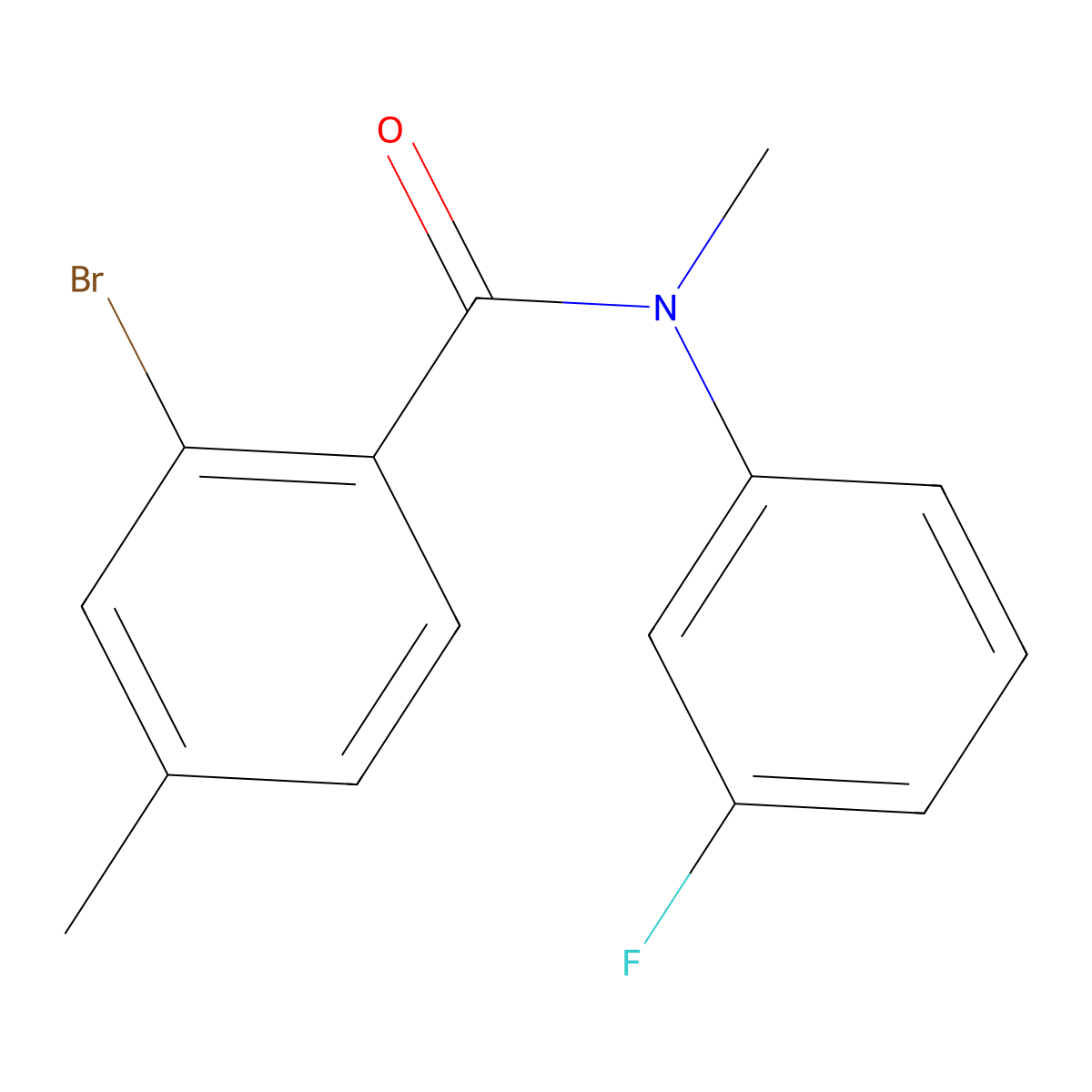 2-Bromo-N-(3-fluorophenyl)-N,4-dimethylbenzamide molecular structure, CAS 1556232-40-6