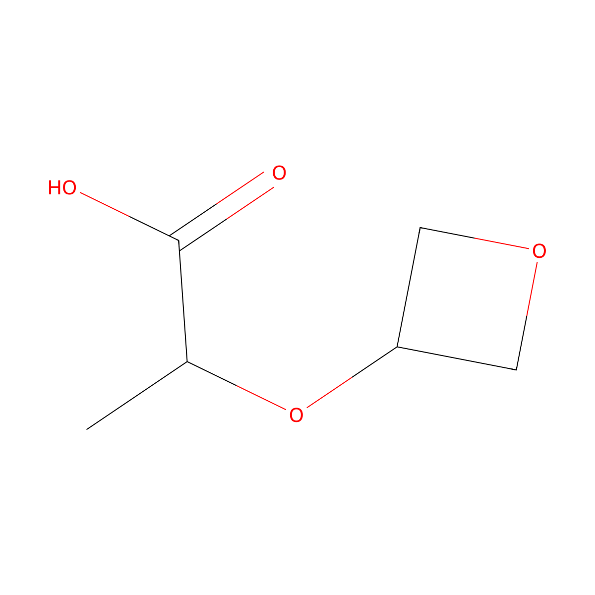 2-(Oxetan-3-yloxy)propanoic acid molecular structure, CAS 1556247-16-5