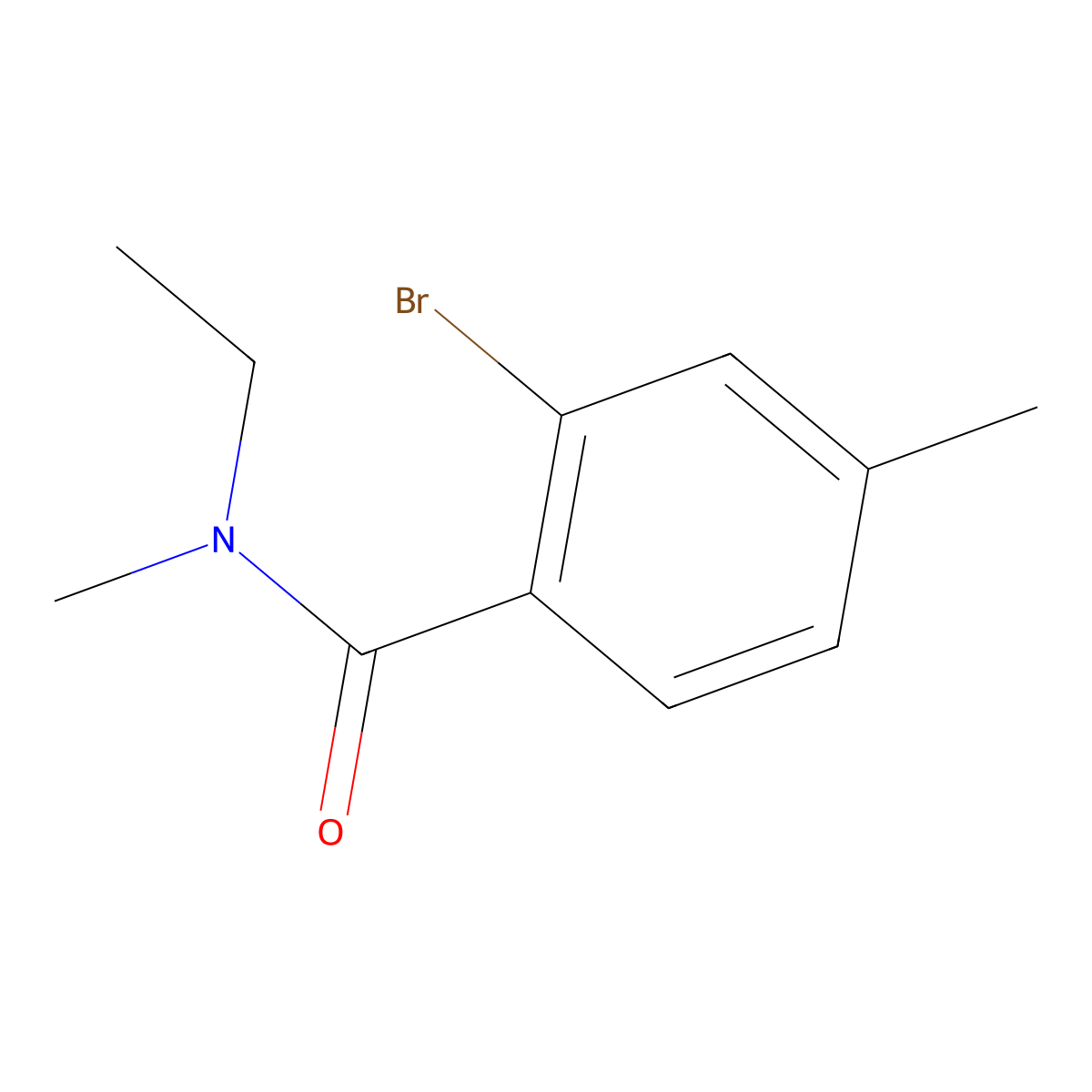 2-bromo-N-ethyl-N,4-dimethylbenzamide molecular structure, CAS 1556252-49-3