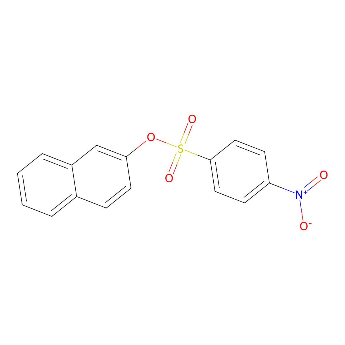Naphthalen-2-yl 4-nitrobenzenesulfonate molecular structure, CAS 155626-16-7