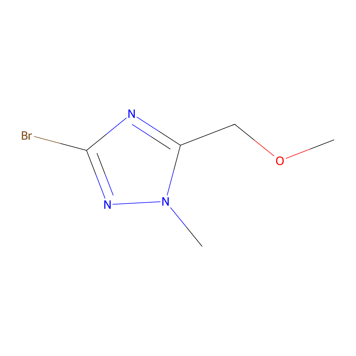 3-Bromo-5-(methoxymethyl)-1-methyl-1H-1,2,4-triazole molecular structure, CAS 1556262-58-8