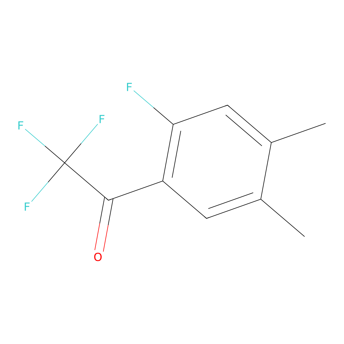 2,2,2-Trifluoro-1-(2-fluoro-4,5-dimethylphenyl)ethanone molecular structure, CAS 1556264-92-6