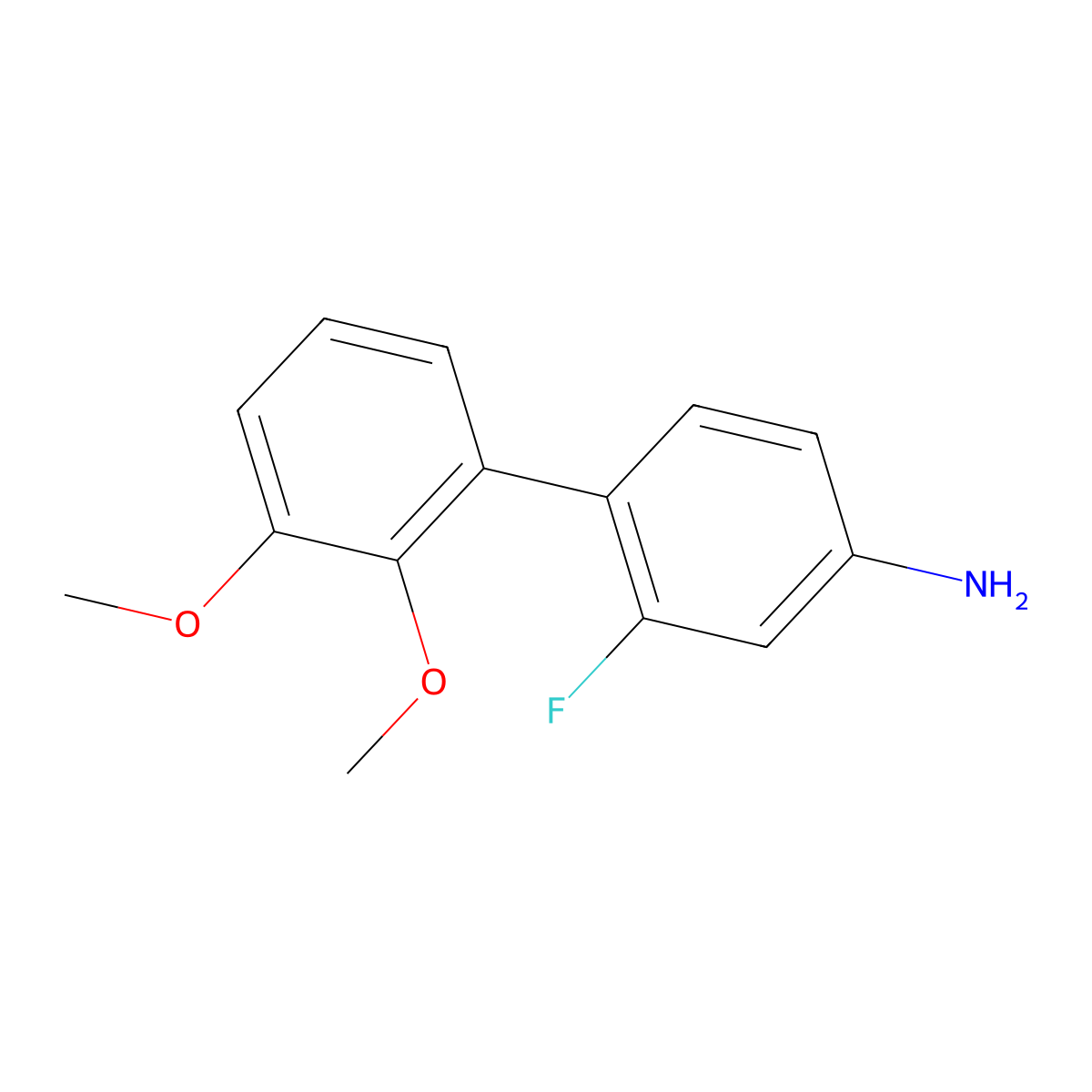 4-(2,3-Dimethoxyphenyl)-3-fluoroaniline molecular structure, CAS 1556287-32-1